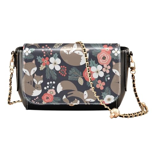 linqin Niedliche Fuchs-Umhängetasche für Damen, Schulterhandtaschen mit Kreditkartenfächern, kleine Schulter-Geldbörse, Niedlicher Fuchs, 1 size, Classic von linqin