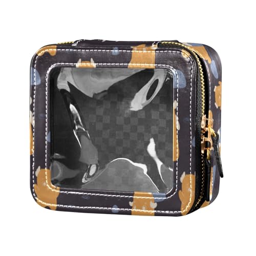 linqin Niedliche Monsters Mounts Make-up-Tasche, transparent, Kulturbeutel mit Reißverschluss, Mini-Make-up-Behälter für Damen, Niedliche Monster-Halterungen, 1 size von linqin