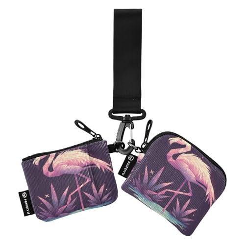linqin Pinik Gemetric Flamingo Damen Münztaschen Kartenhalter Kompakte Größe Reißverschluss Bargeld Geldbörse mit Schlüsselanhänger für Arbeit Reisen 2 Packungen, Pinik Gemetric Flamingo, 1 size linqin Pinik Gemetric Flamingo Damen Münztaschen Kartenhalter Kompakte Größe Reißverschluss Bargeld Geldbörse mit Schlüsselanhänger für Arbeit Reisen 2 Packungen, Pinik Gemetric Flamingo, 1 size von linqin
