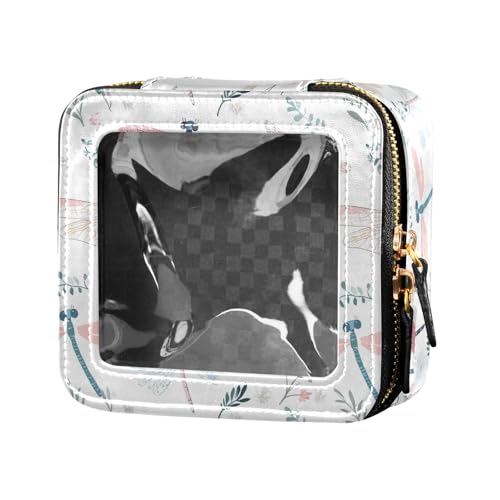 linqin Reise-Make-up-Tasche mit niedlichem Libellen-Design, transparent, tragbar, Make-up-Organizer für Reisen, Niedliche Libelle, weiß, 1 size linqin Reise-Make-up-Tasche mit niedlichem Libellen-Design, transparent, tragbar, Make-up-Organizer für Reisen, Niedliche Libelle, weiß, 1 size von linqin