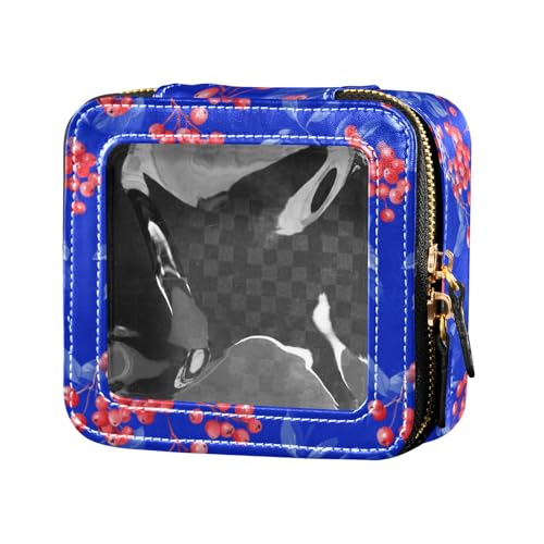 linqin Rowanberry Kosmetiktasche aus transparentem Leder, Kulturbeutel, Reise-Kosmetiktasche, Königsblau, niedlich, für Damen, Fruchtkönigsblau, 1 size linqin Rowanberry Kosmetiktasche aus transparentem Leder, Kulturbeutel, Reise-Kosmetiktasche, Königsblau, niedlich, für Damen, Fruchtkönigsblau, 1 size von linqin