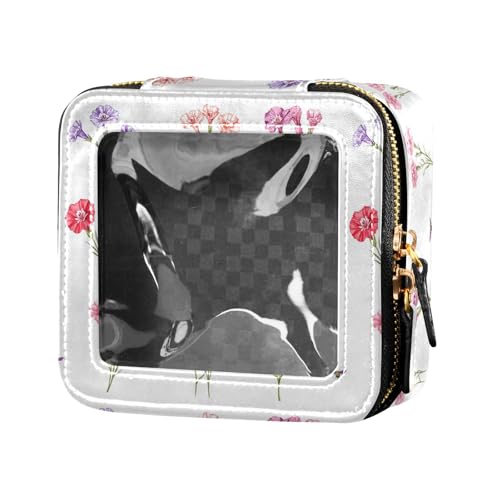 linqin Rustikale transparente Make-up-Tasche, Kulturbeutel, Kosmetiktasche, Organizer für Reisen, Rustikales Gänseblümchen, 1 size von linqin