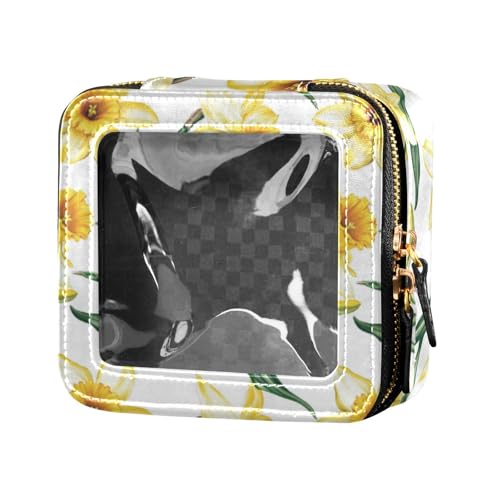 linqin Schicke gelbe Blumen transparente Make-up-Tasche für Geldbörse, Reisetaschen für Toilettenartikel, Hautpflege-Tasche für Damen, Schicke gelbe Blumen, 1 size linqin Schicke gelbe Blumen transparente Make-up-Tasche für Geldbörse, Reisetaschen für Toilettenartikel, Hautpflege-Tasche für Damen, Schicke gelbe Blumen, 1 size von linqin