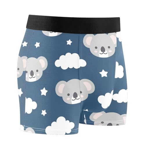 linqin Süße Koala-Herren-Unterwäsche, Boxershorts, bequeme Herren-Unterwäsche, Boxer, Bambus-Unterhose, Süßer Koala, Medium von linqin