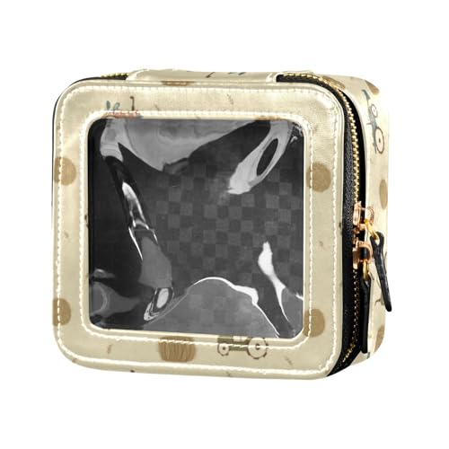 linqin Süßer Traktor-Heuhaufen, transparent, kleine Make-up-Tasche für Geldbörse, Kulturbeutel mit Reißverschluss, tragbarer Make-up-Organizer zum Fliegen, Niedlicher Traktor-Heuhaufen, 1 size von linqin