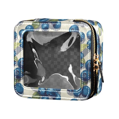 linqin Sweet Blueberries Kosmetiktasche, Kulturbeutel, Mini-Make-up-Behälter für Damen, süße Heidelbeeren, 1 Größe, Süße Blaubeeren, 1 size von linqin