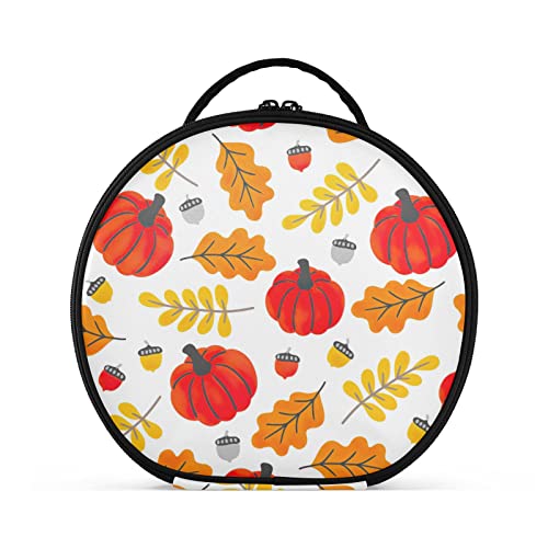 linqin Tragbare Make-up-Tasche für Frauen, Reise-Make-up-Tasche, Organizer mit verstellbaren Trennwänden, Halloween-Muster, Zugetui, Make-up-Box für Kosmetik, Schmuck, Pinsel, Toilettenartikel, Halloween-Muster, Einheitsgröße von linqin