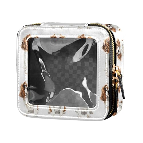 linqin Transparente Make-up-Tasche mit Cartoon-Hunden, Reisetaschen für Toilettenartikel, Nagellack-Organizer-Tasche zum Fliegen, Cartoon Hunde, 1 size von linqin