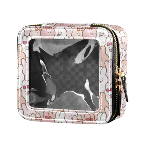 linqin Transparente Make-up-Tasche mit Cartoon-Kaninchen-Motiv, kleine Reisetaschen für Toilettenartikel, tragbarer Make-up-Organizer für Reisen, Cartoon Hase, 1 size von linqin