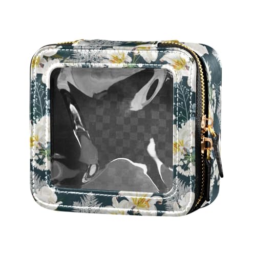 linqin Transparente Make-up-Tasche mit Rosen und Lilien, Reise-Kulturbeutel, Kosmetik-Organizer für Reisen, Rosen- und Liliensträuße, 1 size von linqin