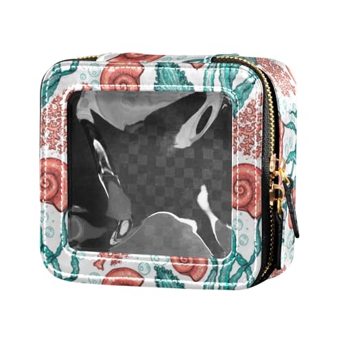 linqin Underwater World Make-up-Tasche für Geldbörse, Kulturbeutel, Kosmetiktasche zum Fliegen, transparent, Unterwasserwelt, 1 size von linqin