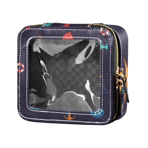 linqin Unterwasser-Tier-Make-up-Tasche, wasserdicht, Reise-Kulturbeutel, Nagellack-Organizer-Tasche für Damen, Unterwassertiere, Meer, 1 size von linqin