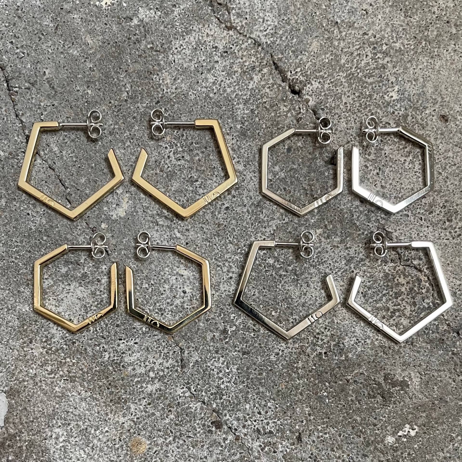 Penta/Hexa Earrings // Creoles Penta/Hexa Earrings // Creoles von lioWorks