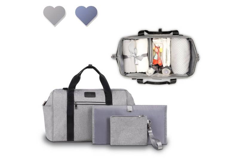 lionelo Wickeltasche Ida (TOP, 20 L), Wickelunterlage Thermo-Taschen inkl. Kosmetiktasche von lionelo