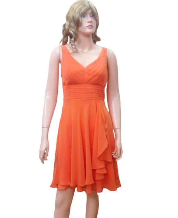 Abendkleid. Orange Brautjungfer Kleid von lisaclothing