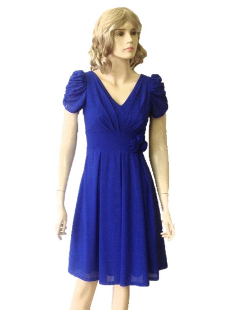 Blau Brautjungfernkleid. Kleid Mit Ärmeln Blau Brautjungfernkleid. Kleid Mit Ärmeln von lisaclothing