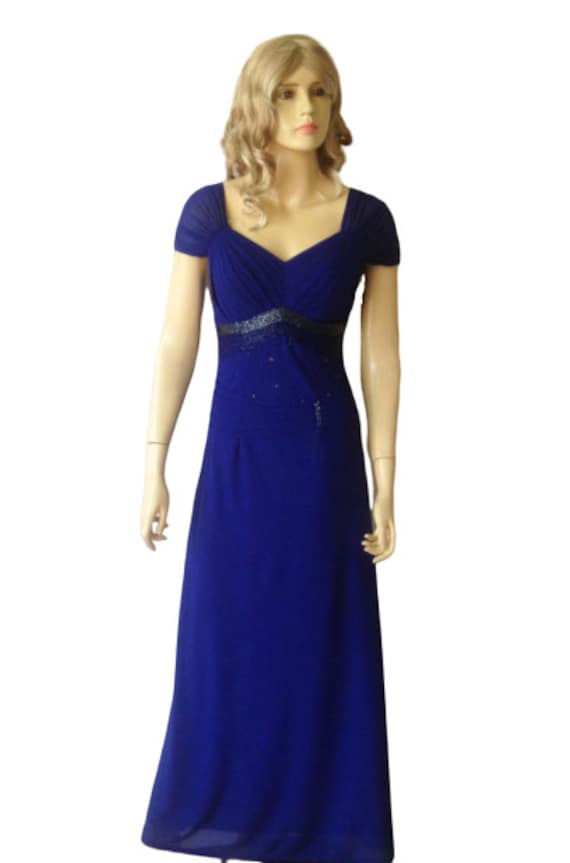Blaue Prom Kleid. Blauemaxi-Kleid von lisaclothing