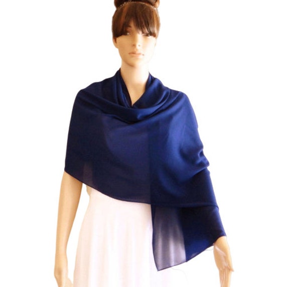 Blauer Chiffon Schal. Langer von lisaclothing