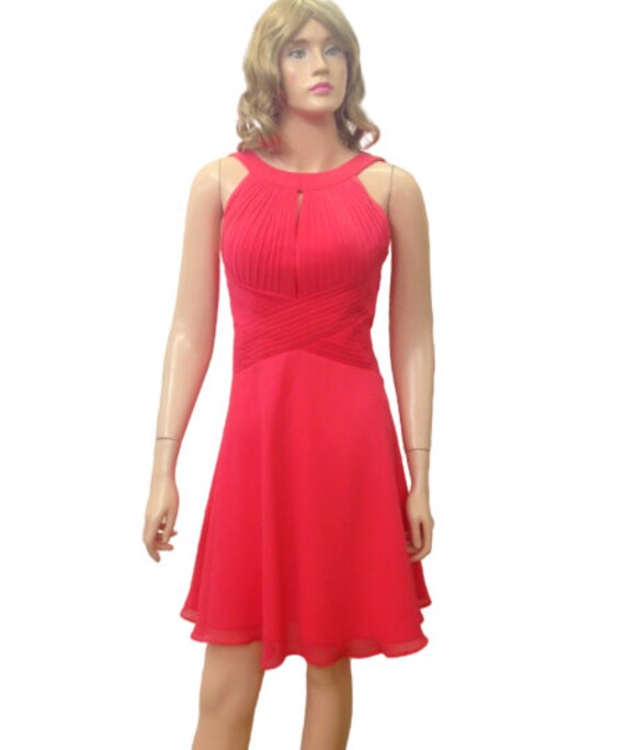 Brautjungfer Kleid. Koralle Rote Abendkleid von lisaclothing