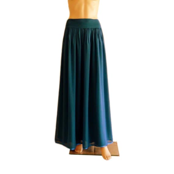 Brautjungfernrock. Blauer Rock. Maxirock von lisaclothing