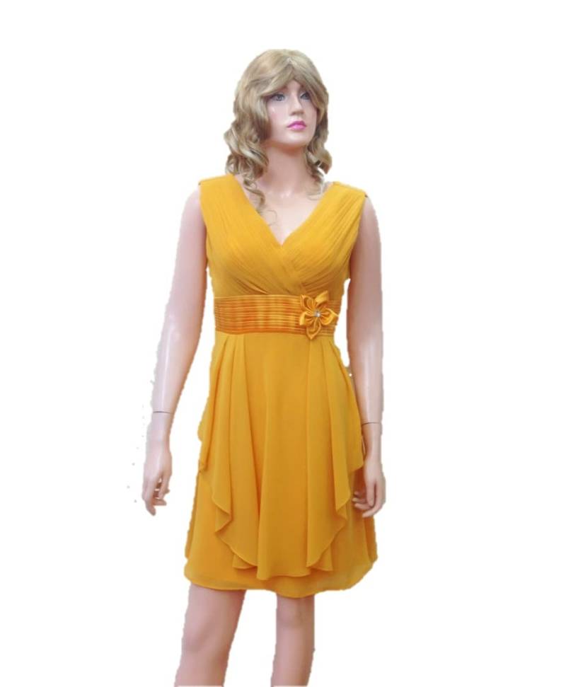Chiffon Kleid. Gold-Kleid. Brautjungfer von lisaclothing