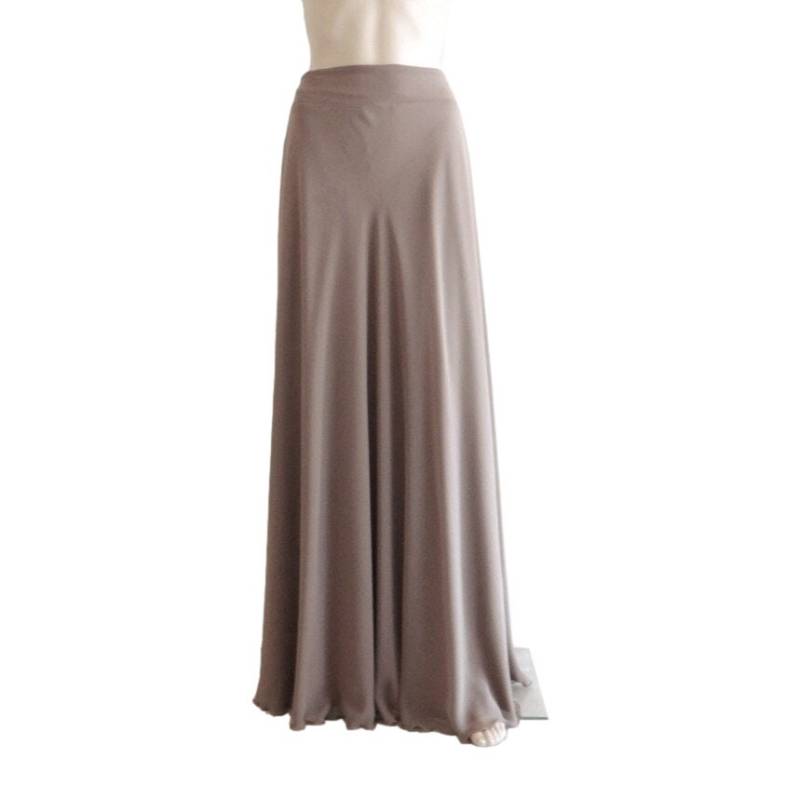 Dark Tan Maxi Rock. Dunkelbrauner Brautjungfernrock. Langer Abendrock. Chiffon Bodenlänge von lisaclothing