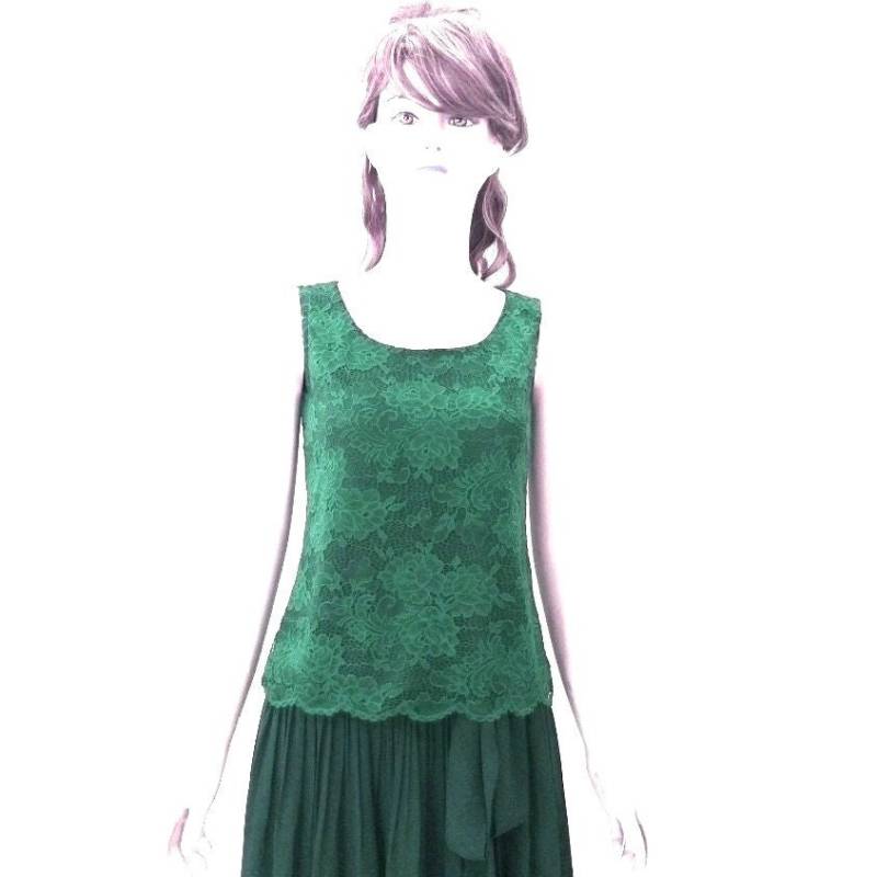 Dunkel Grün Brautjungfer Top. Tank-Top. Stretch-Spitze Nach Oben. Dunkle Grüne Partei Bluse Dunkel Grün Brautjungfer Top. Tank-Top. Stretch-Spitze Nach Oben. Dunkle Grüne Partei Bluse von lisaclothing