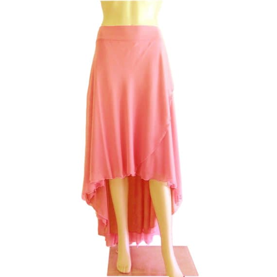 Dusty Rose High Low Rock. Brautjungfernrock. Chiffon Maxi von lisaclothing