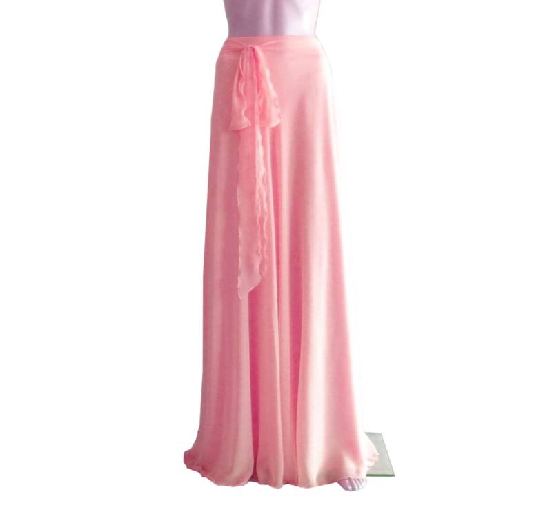 Dusty Rose Maxi Rock. Brautjungfernrock. Langer Abendrock. Chiffon Bodenlänge von lisaclothing