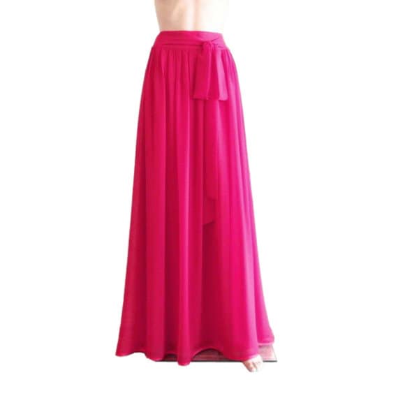 Fuchsia Bodenlänge Rock. Brautjungfernrock. Chiffon Partyrock von lisaclothing