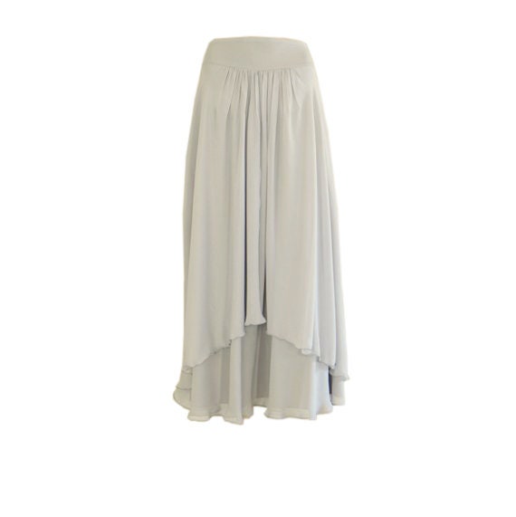 Hellgrauer Maxirock. Brautjungfernrock. Langer Partyrock von lisaclothing