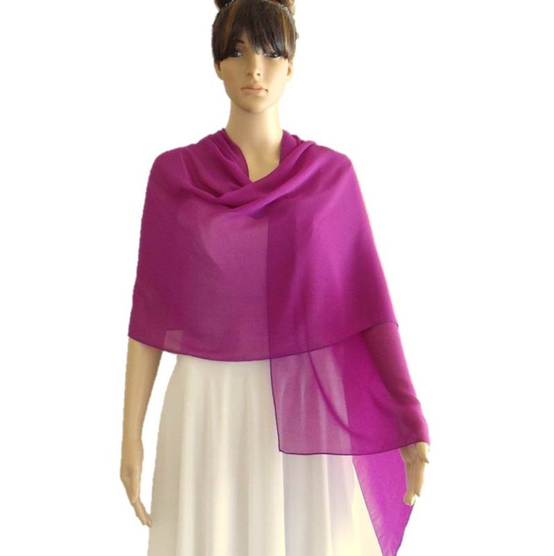 Helllila Chiffon Schal. Wickelschal. Langer von lisaclothing