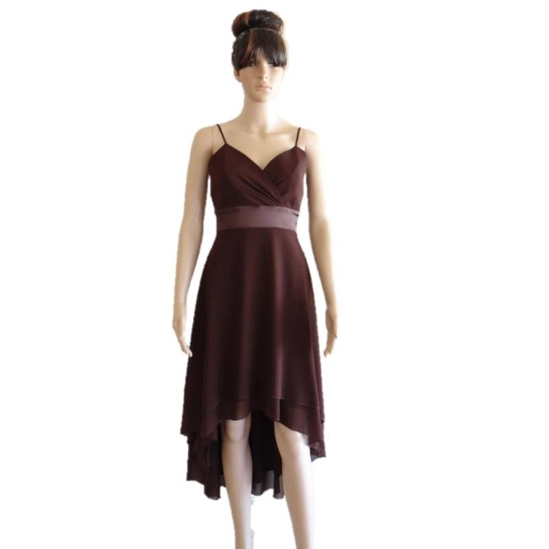 High Low Kleid. Braune Brautjungfer Chiffon Kleid High Low Kleid. Braune Brautjungfer Chiffon Kleid von lisaclothing