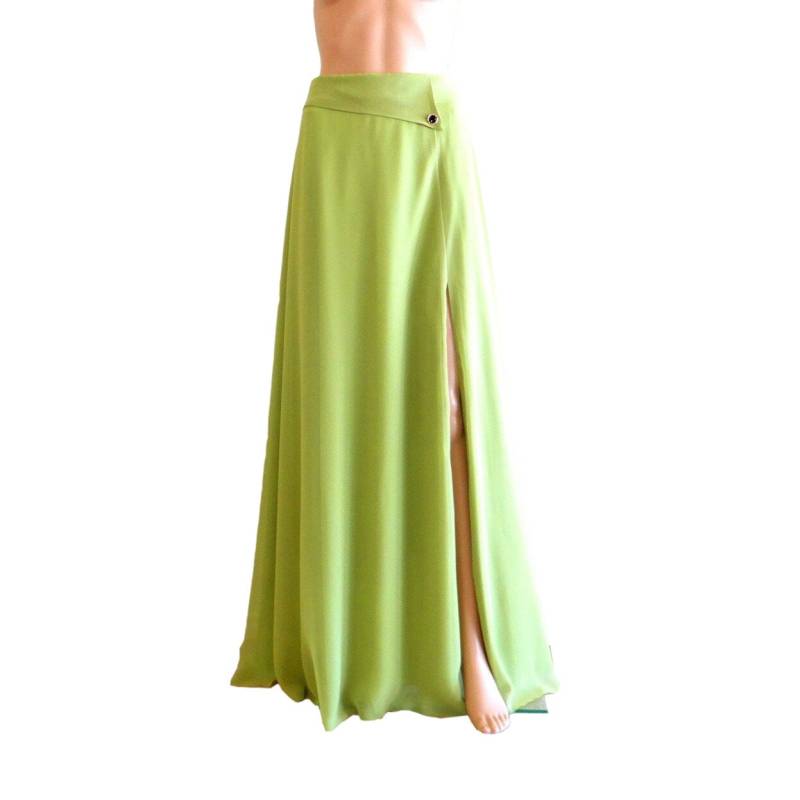 Klee Maxirock. Kleeblatt Brautjungfernrock. Langer Abendrock. Chiffon Bodenlänge Rock. Rock Mit Schlitz von lisaclothing