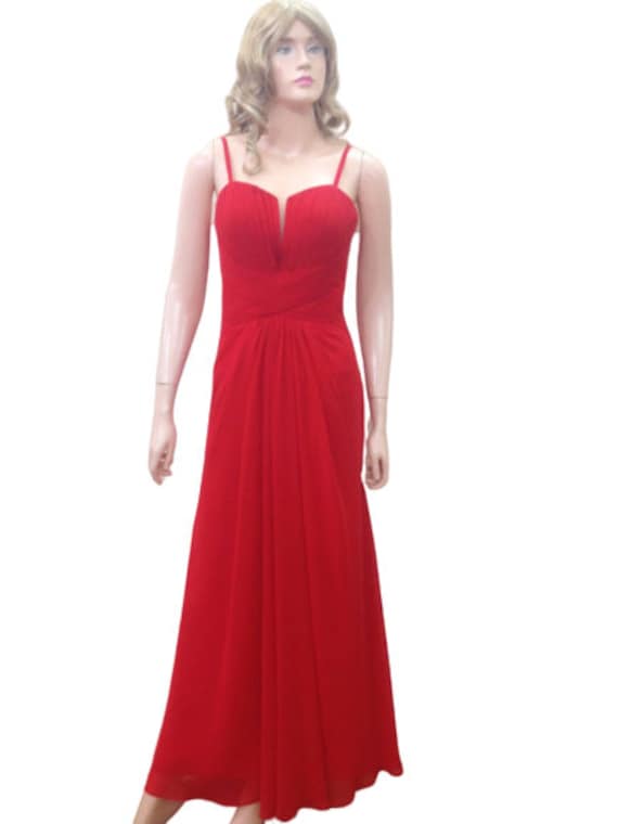 Lange Brautjungfer Kleid. Prom Chiffon von lisaclothing