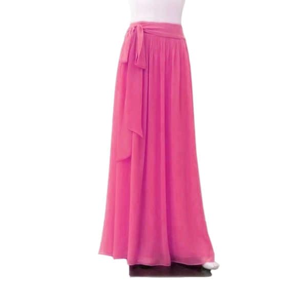 Leichter Magenta Maxi Rock. Brautjungfernrock. Langer Abendrock. Chiffon Bodenlänge von lisaclothing