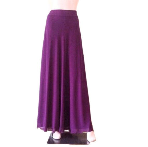 Lila Maxirock. Brautjungfernrock. Langer Abendrock. Chiffon Bodenlänge Rock von lisaclothing