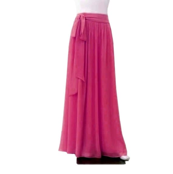 Magenta Maxi Rock. Brautjungfernrock. Langer Abendrock. Chiffon Bodenlänge von lisaclothing