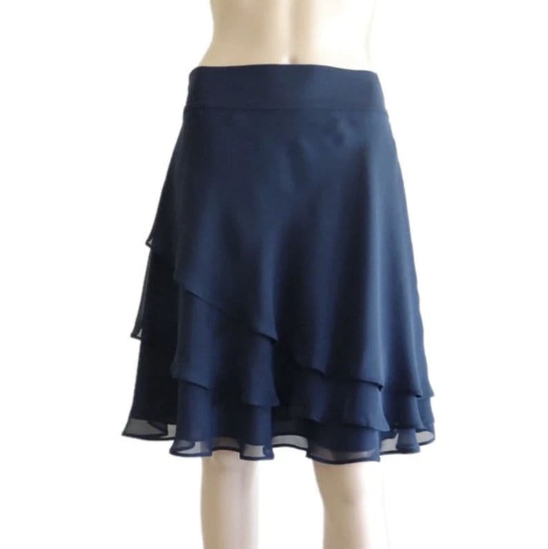 Marineblauer Brautjungfer Rock. Kurzer Abendrock in Marineblau. Knielanger von lisaclothing