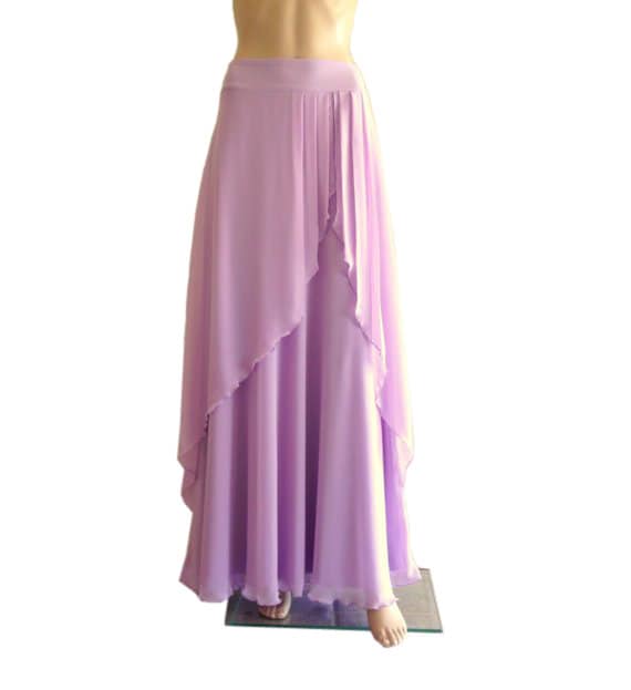 Maxirock. Leichter Lavendel Brautjungfernrock von lisaclothing