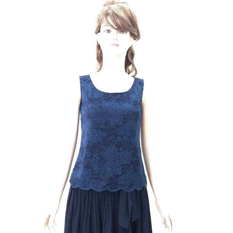 Navy Blau Brautjungfer Top. Blue Tank-Top. Stretch-Spitze Nach Oben. Partei Bluse Navy Blau Brautjungfer Top. Blue Tank-Top. Stretch-Spitze Nach Oben. Partei Bluse von lisaclothing