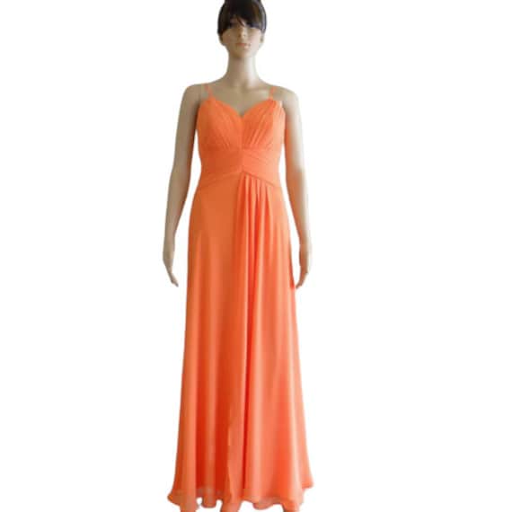 Orange Prom Kleid. Brautjungfer Kleid von lisaclothing