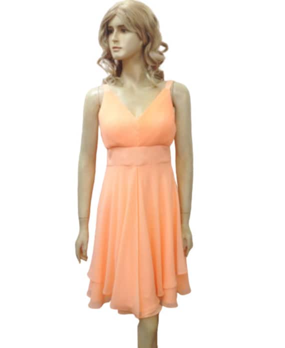 Pfirsich Brautjungfer Kleid. Abendkleid von lisaclothing