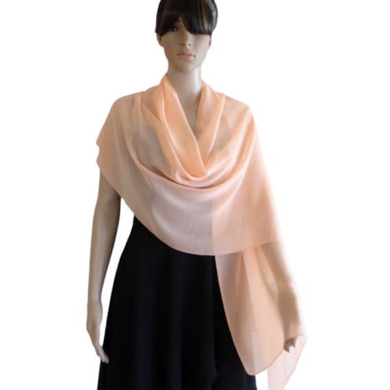Pfirsich Chiffon Schal. Wickelschal. Langer Schal Pfirsich Chiffon Schal. Wickelschal. Langer Schal von lisaclothing