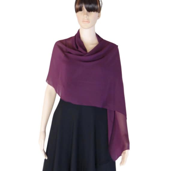 Pflaume Chiffon Schal. Wickelschal. Langschal. Weicher von lisaclothing