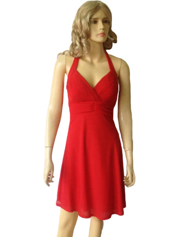 Rote Brautjungfer Kleid. Rotes Abendkleid von lisaclothing