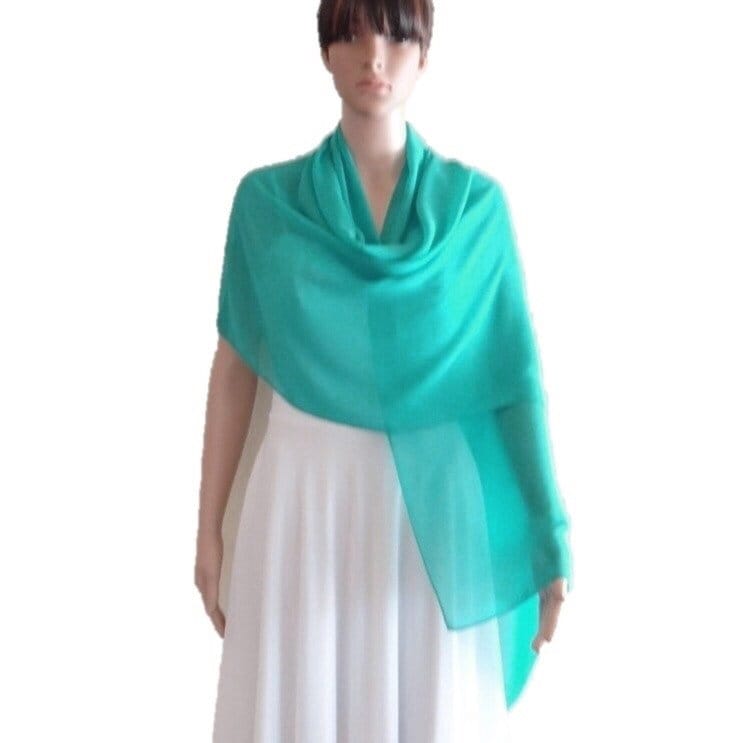 Türkisfarbener Chiffon Schal. Langschal Türkisfarbener Chiffon Schal. Langschal von lisaclothing
