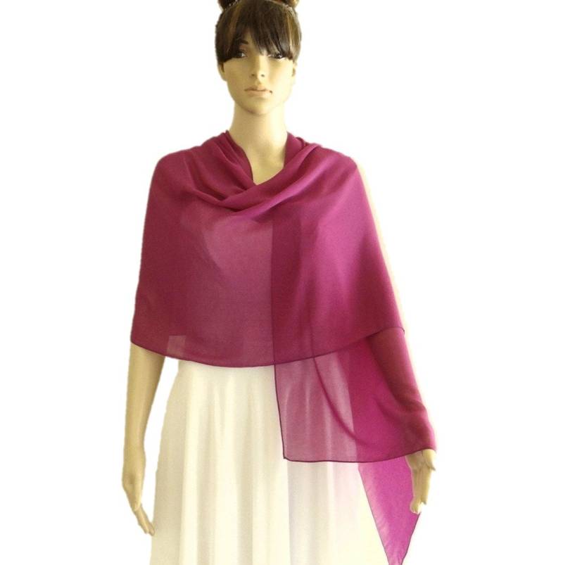 Tyrian Lila Schal. Wickelschal. Weicher Chiffon Langschal von lisaclothing