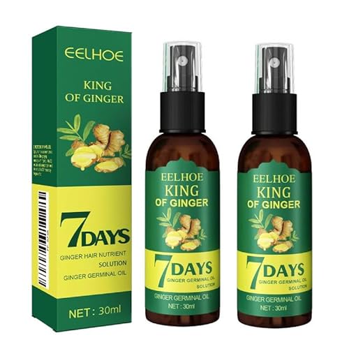 Ingwer Haarwachstum Essenz Spray,Für Haarausfall Und Haarwuchs Für Dickeres, Stärkeres Und Längeres Haar, Natürlicher Ingwer-Extrakt, Der Haare Und Kopfhaut Tiefgreifend Repariert Und Befeuchtet von lisade