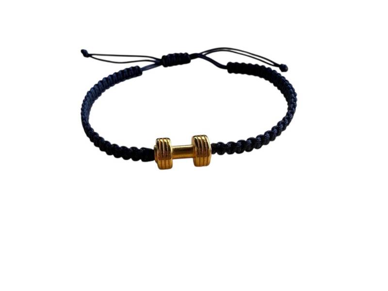 Makramee Armband Mit Hantel Anhänger Gold - 38 Farben 5 Größen | Handgemacht & Verstellbar Makramee Armband Mit Hantel Anhänger Gold - 38 Farben 5 Größen | Handgemacht & Verstellbar von lisakohlerhandmade